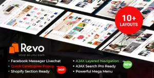 Revo - Creative Multi-Purpose Responsive Shopify Drag & Drop Sections Theme with 10 Layouts Ready