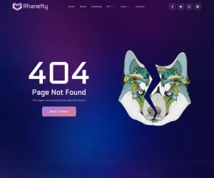 Rhanefty - NFT Portfolio Elementor Template Kit