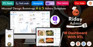 Riday - Restaurant Bootstrap 5 Admin Template Webapp