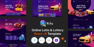 Rifa - Online Lotto & Lottery React NextJS Template