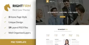 RIGHTFIRM - Law & Business PSD Template