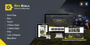 RiteKhela Sports & Magazine HTML Template