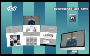 Robertson - One Page Profile PSD Template - TemplateMonster