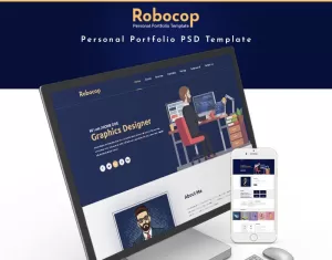 Robocop - Personal Portfolio PSD Template - TemplateMonster