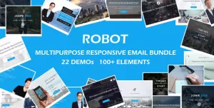 ROBOT - Multipurpose Responsive Email Bundle with Online Stamp Ready Builder Access