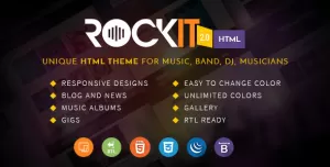 Rockit 2.0 Music Band Html Template