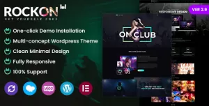 Rockon - Night Club WordPress Theme With AI Content Generator