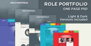Role - Colorful One Page PSD