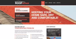 Roofing Company Responsive Drupal Template - TemplateMonster