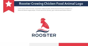 Rooster Crowing Chicken Food Animal Farm Logo