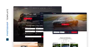Rotors – Car Rental Template for Photoshop
