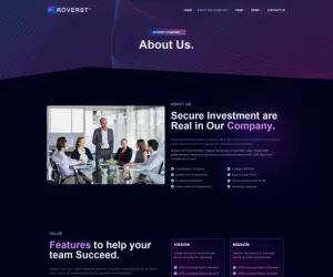 Roverst - Online Investment & Company Elementor Template Kit