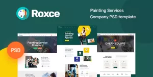 Roxce - Painting Services Company PSD Template