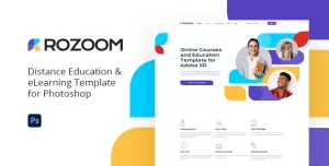 Rozoom - Distance Education & eLearning Template for Adobe Photoshop