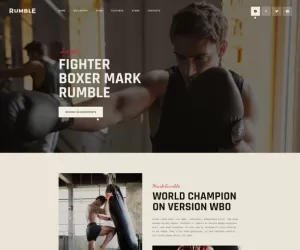 Rumble - Boxing, MMA & Fighting Elementor Template Kit