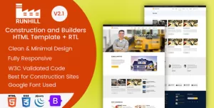 Runhill - Construction & Building Services Bootstrap 5 Template