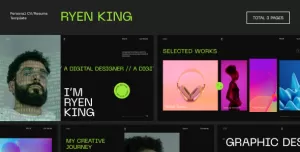 Ryen King - Personal CV/Resume Figma Template