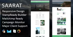 SAARAT - Multipurpose Responsive Email Template + Stampready Online Builder Access