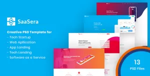 SaaSera - Startup/ Web Application/ Software as a Service PSD Template