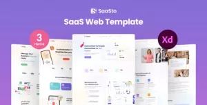Saasto - SaaS Website XD Template