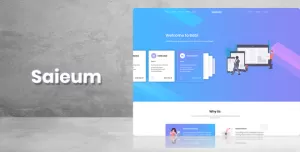 Saieum - Software, App & Product Showcase Landing PSD Design