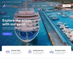 Saile  Yacht Club & Boat Rental Elementor Template Kit