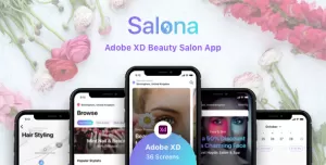 Salona - Adobe XD Beauty Salon App