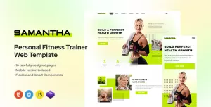 Samantha - Personal Trainer & Fitness Template