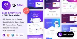 Samu - SaaS / Software Landing Pages