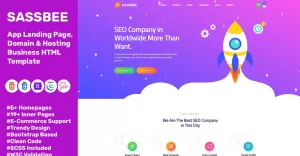 Sassbee - Apps, Software,  Domain Hosting HTML Template