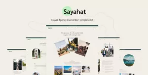 Sayahat - Travel Agency Elementor Template kit