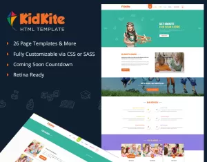 School Daycare for Kids & Children Ecommerce Website Template