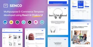 Senco - Responsive Multipurpose React eCommerce Template with Chakra UI
