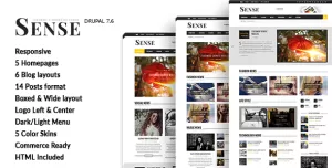 Sense - Blog Magazine & News Drupal 7 Theme
