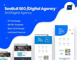 SeoBull SEO /Digital Agency Website PSD Template