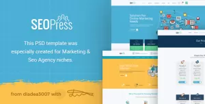 SeoPress - Digital Marketing Agency PSD Template