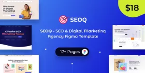 SEOQ - SEO & Digital Marketing Agency Figma Template.