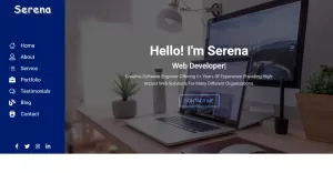 Serena - Personal Portfolio HTML React Website Template