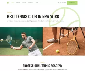 Serve - Tennis School & Sport Club Elementor Template Kit