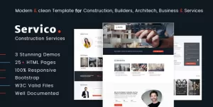 Servico – Construction Services HTML5 Template