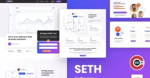 Seth - Software Landing Page Elementor Template Kit