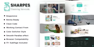 Sharpes  Dry Cleaning Services HTML Template