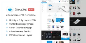 Shopping Store eCommerce PSD Template