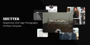 Shutter One Page Photography Portfolio Template