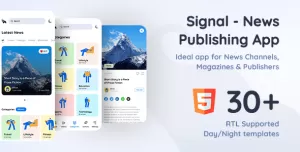 Signal  News Publishing App HTML Template