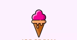Simple Flat Design Ice Cream Logo Design - TemplateMonster