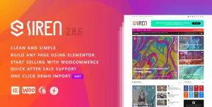 Siren  - News Magazine Elementor WordPress Theme