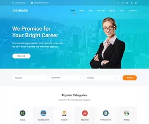 SKT Job Portal WordPress theme for job board recruitment HR Company