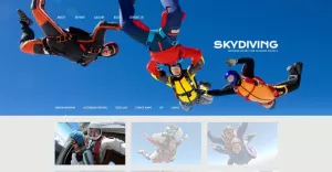 Skydiving Responsive WordPress Theme - TemplateMonster