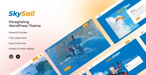 SkySail - Paragliding WordPress Themes for Sport Outdoors Websites